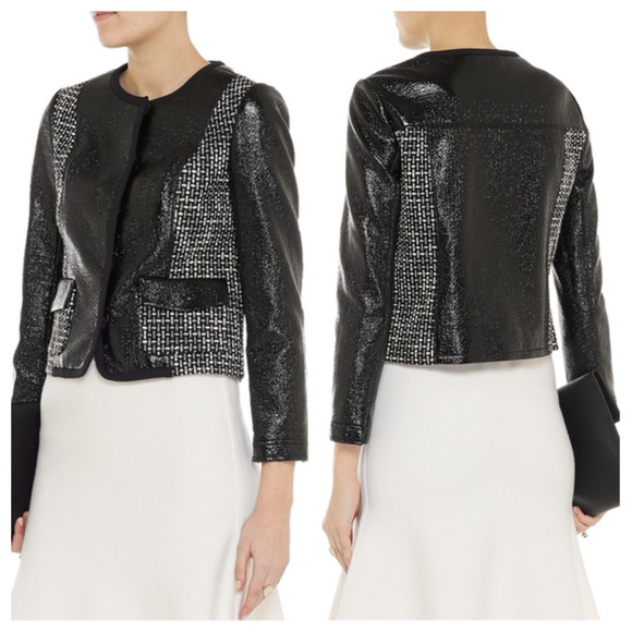Tory Burch Jackets & Blazers - NWT Tory Burch Daria Tweed Paneled Moto Jacket